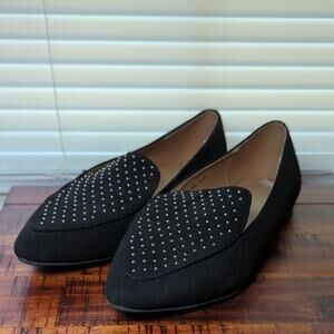 Report Black Stud Pointed Dress Flats Shoes